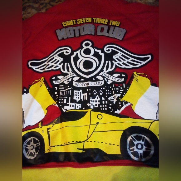 8732 Motor Club (Young Jeezy) Hip Hop Full Zip Track Jacket Coat Men's 2XL Red - Picture 10 of 13